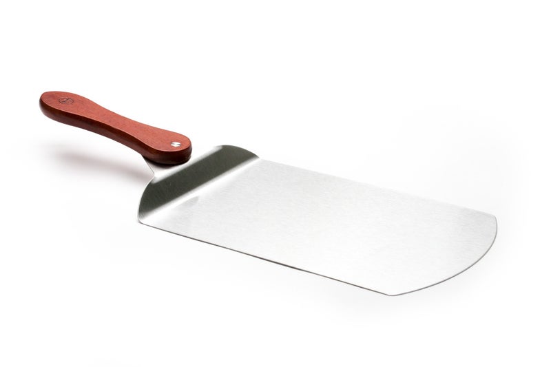 Outset Stainless Steel Pizza Peel with Collapsible Rosewood Handle, 20-Inch Overall, 12-Inch x 7.75-Inch Spatula Area, Silver - Image 5